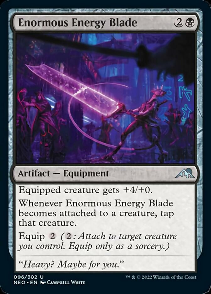 Enormous Energy Blade [Kamigawa: Neon Dynasty] Magic: The Gathering