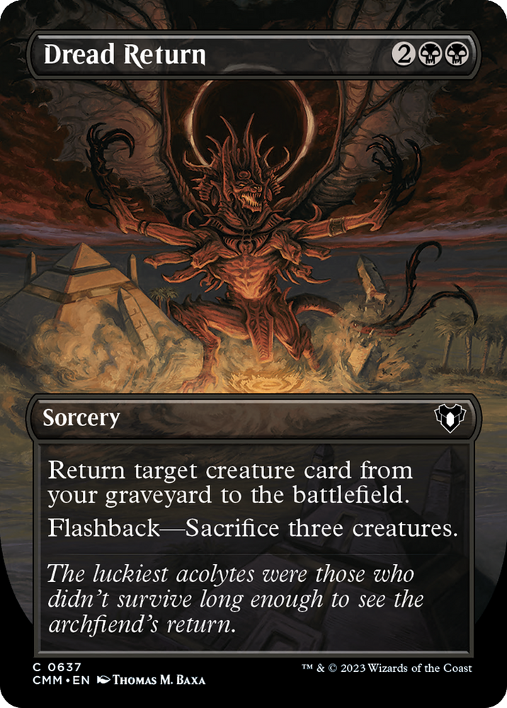 Dread Return (Borderless Alternate Art) [Commander Masters] Magic: The Gathering