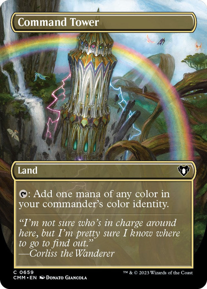 Command Tower (Borderless Alternate Art) [Commander Masters] Magic: The Gathering