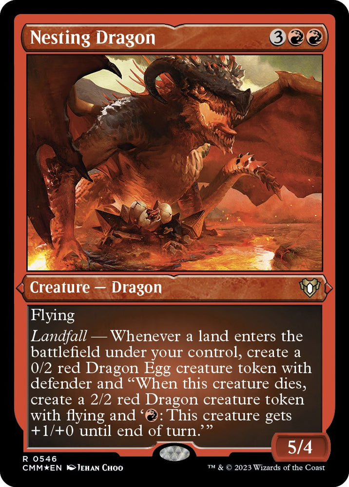 Nesting Dragon (Foil Etched) [Commander Masters] Magic: The Gathering
