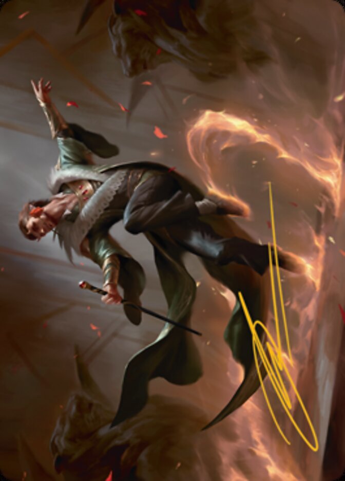 Fleetfoot Dancer Art Card (Gold-Stamped Signature) [Streets of New Capenna Art Series] Magic: The Gathering