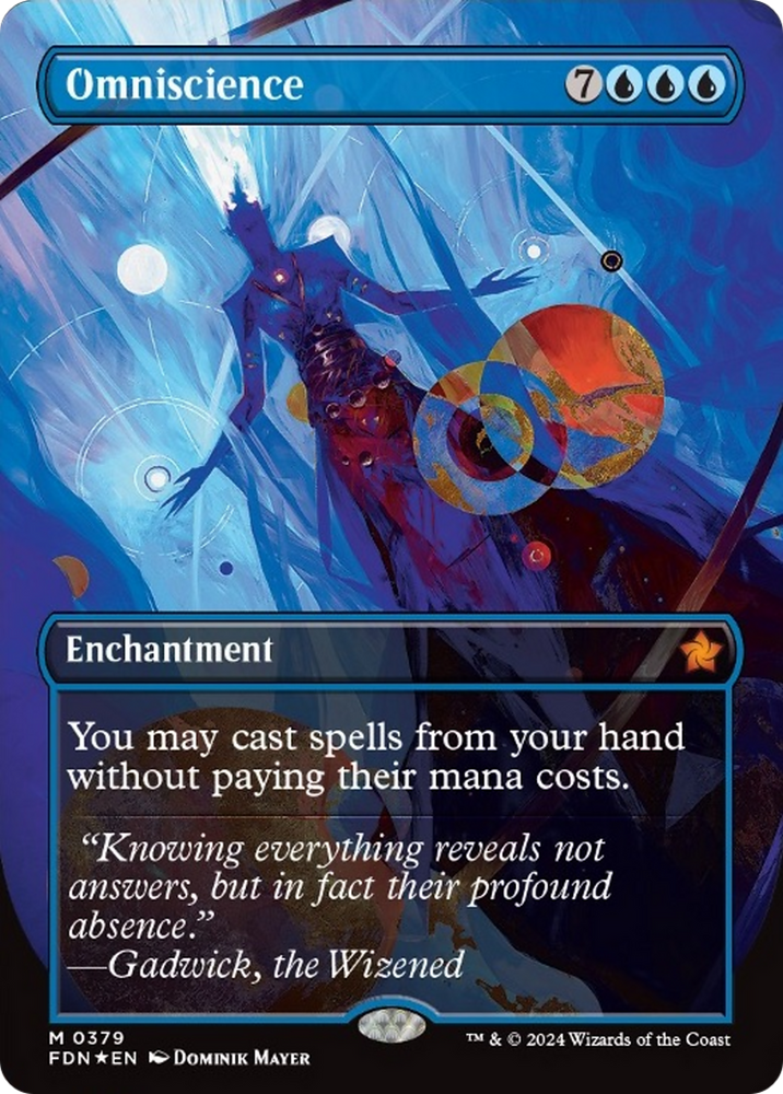 Omniscience (Borderless Mana Foil) [Foundations] Magic: The Gathering