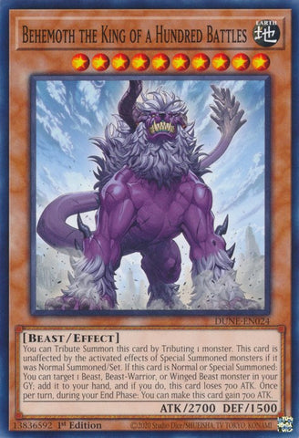 Behemoth the King of a Hundred Battles [DUNE-EN024] Common - Yugioh Cards For Your TCG Needs!
