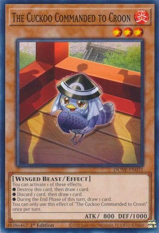 The Cuckoo Commanded to Croon [DUNE-EN031] Common - Yugioh Cards For Your TCG Needs!