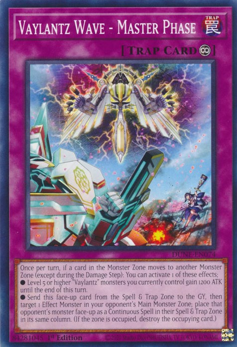 Vaylantz Wave - Master Phase [DUNE-EN074] Common - Yugioh Cards For Your TCG Needs!