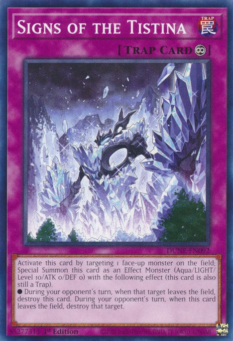 Signs of the Tistina [DUNE-EN092] Common - Yugioh Cards For Your TCG Needs