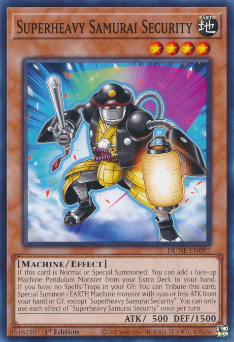 Superheavy Samurai Security [DUNE-EN097] Common - Yugioh Cards For Your TCG Needs!
