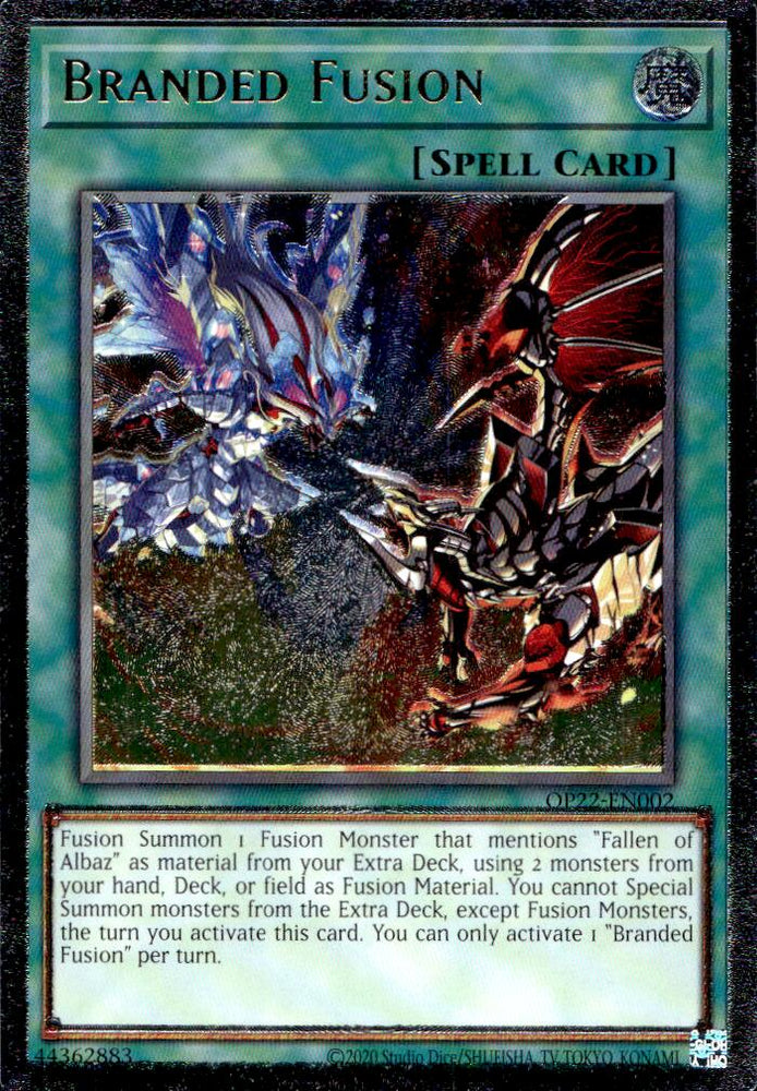 all ultimate rare yugioh cards Branded Fusion [OP22-EN002] Ultimate Rare