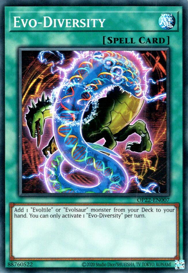 Evo-Diversity [OP22-EN007] Super Rare - Yugioh Cards For Your TCG Needs!