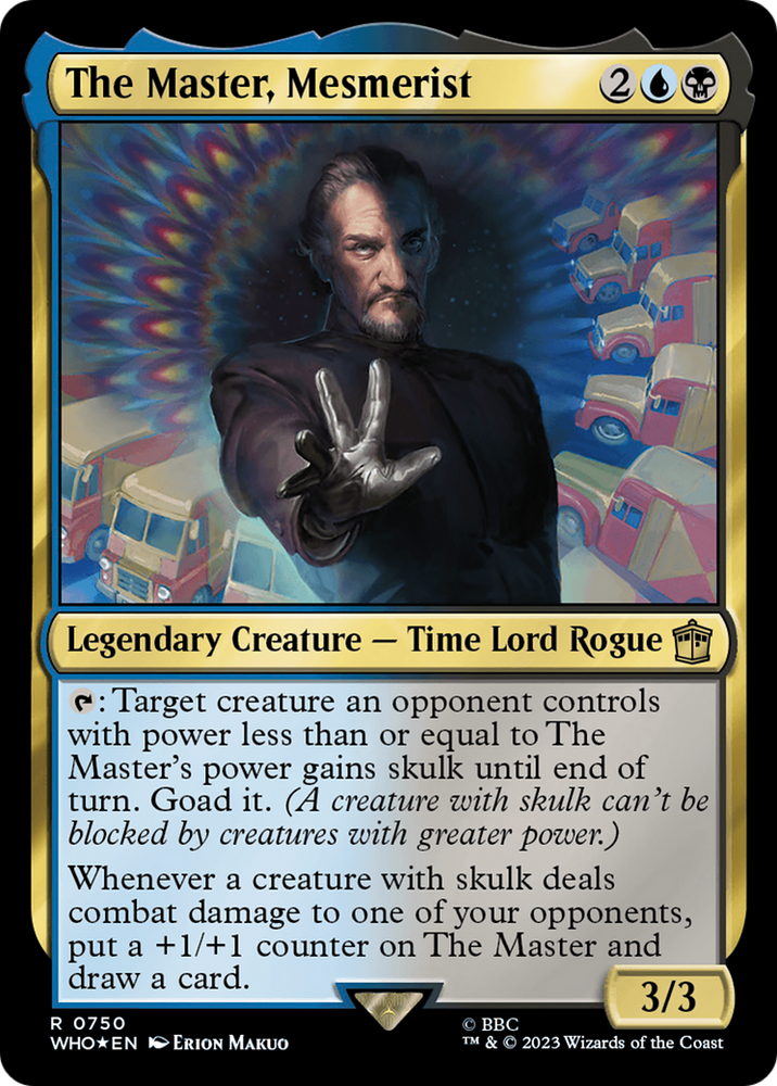 The Master, Mesmerist (Surge Foil) [Doctor Who] Magic: The Gathering