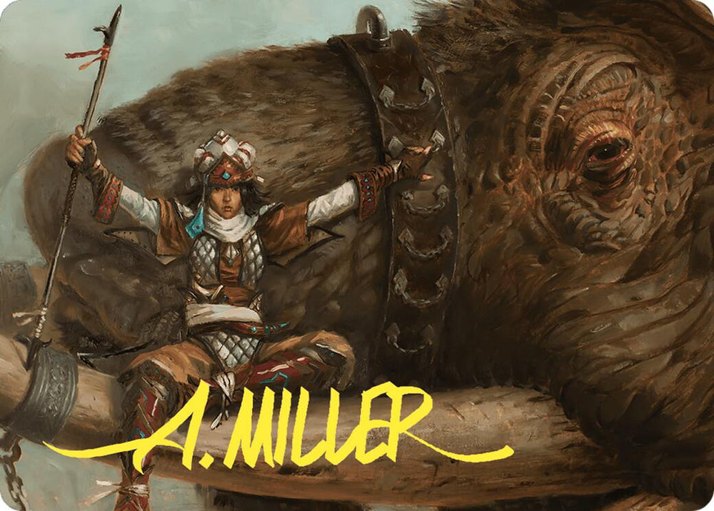 Tuskguard Captain Art Card (Gold-Stamped Signature) [Commander Masters Art Series] Magic: The Gathering