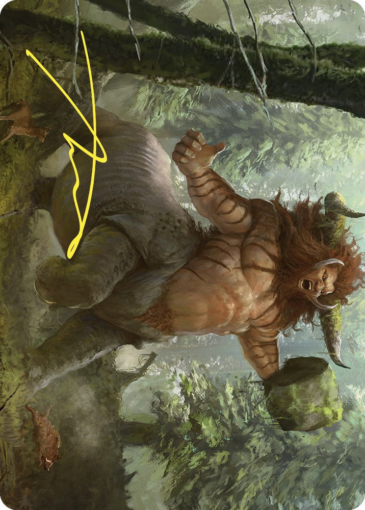 Stonehoof Chieftain Art Card (Gold-Stamped Signature) [Commander Masters Art Series] Magic: The Gathering