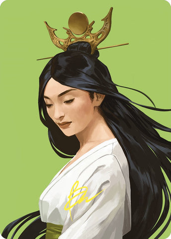Azusa, Lost but Seeking Art Card (Gold-Stamped Signature) [Commander Masters Art Series] Magic: The Gathering