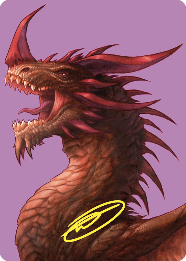The Ur-Dragon Art Card (Gold-Stamped Signature) [Commander Masters Art Series] Magic: The Gathering