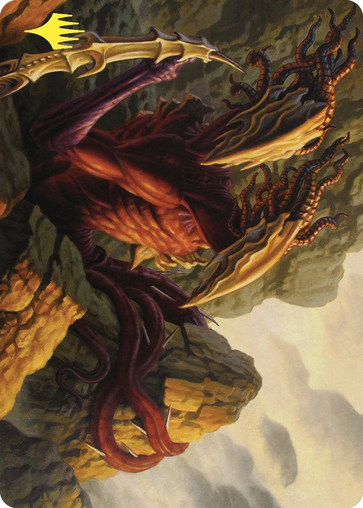 Two-Headed Sliver Art Card (Gold-Stamped) [Commander Masters Art Series] Magic: The Gathering