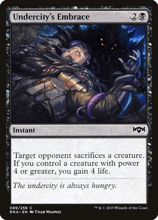 Undercity's Embrace [Ravnica Allegiance] Magic: The Gathering