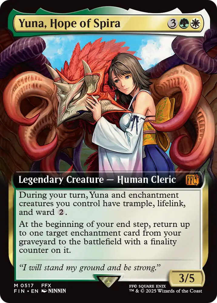 Yuna, Hope of Spira (Extended Art) [FINAL FANTASY] Magic: The Gathering