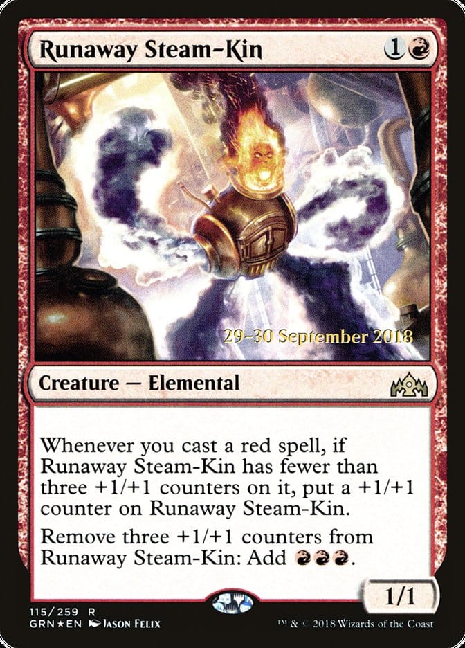 Runaway Steam-Kin [Guilds of Ravnica Prerelease Promos] Magic: The Gathering