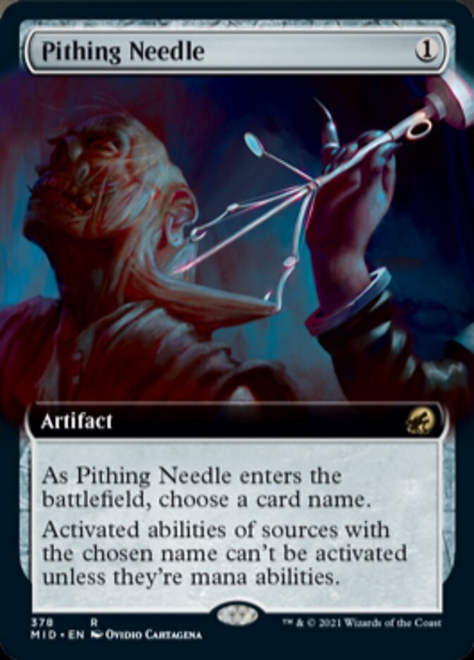 Pithing Needle (Extended Art) [Innistrad: Midnight Hunt] Magic: The Gathering