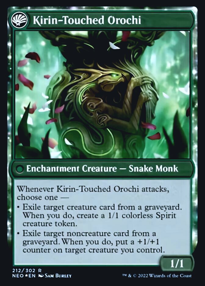 Teachings of the Kirin // Kirin-Touched Orochi [Kamigawa: Neon Dynasty Prerelease Promos] Magic: The Gathering
