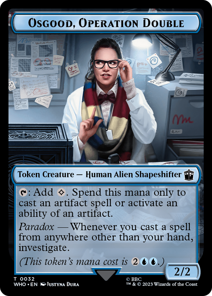 Copy // Osgood, Operation Double Double-Sided Token [Doctor Who Tokens] Magic: The Gathering