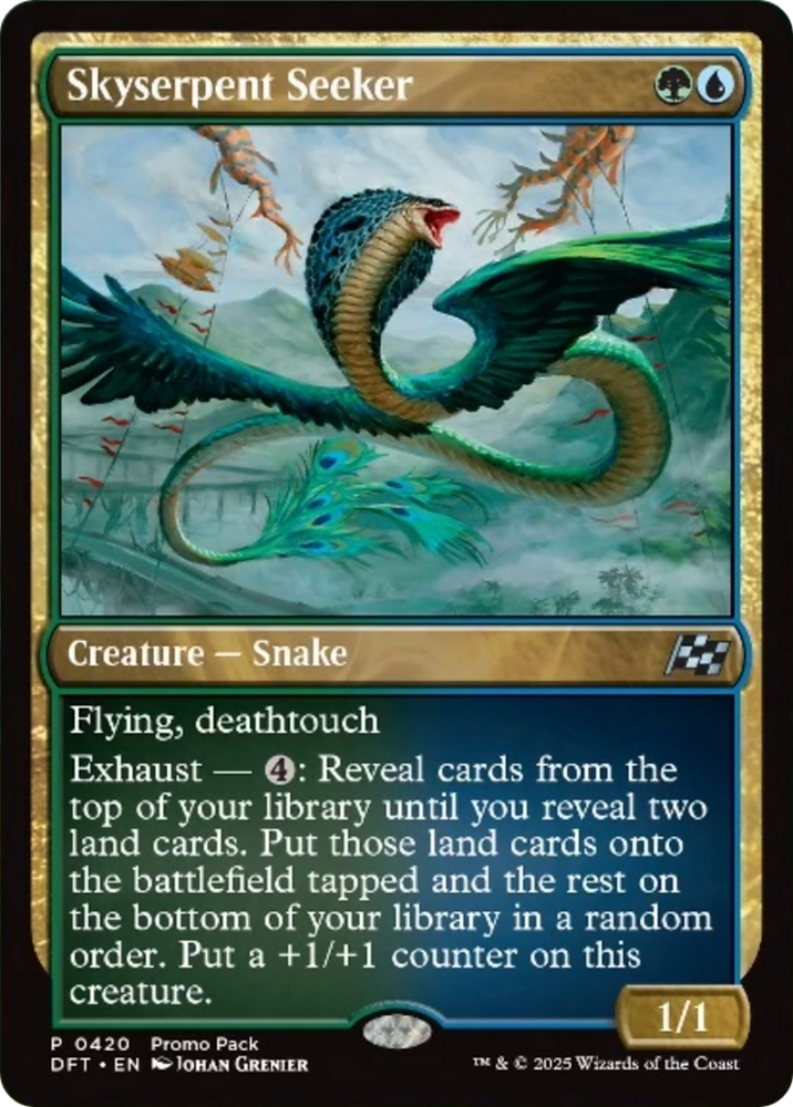 Skyserpent Seeker (Promo Pack) [Aetherdrift Promos] Magic: The Gathering