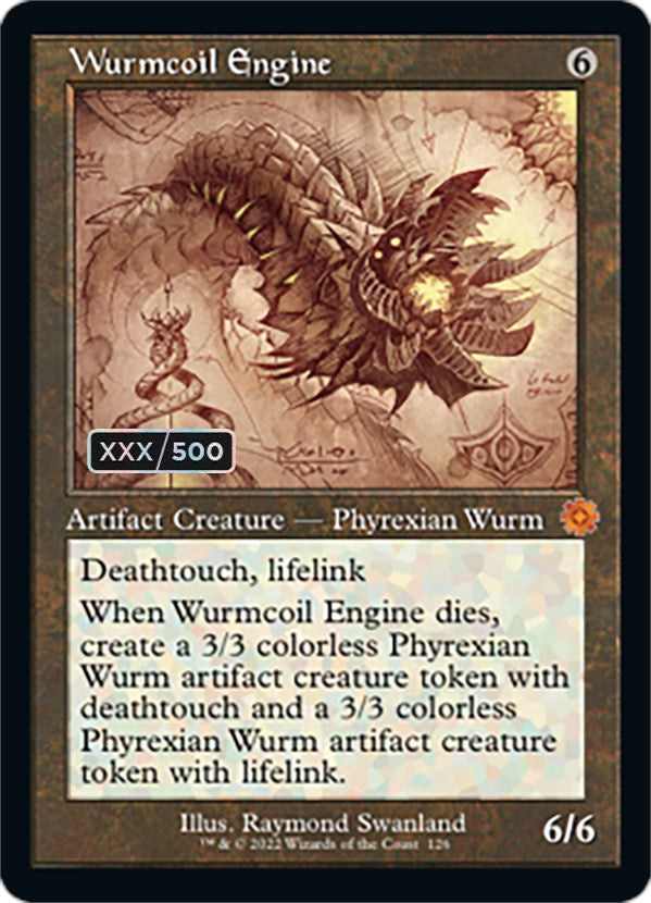 Wurmcoil Engine (Retro Schematic) (Serialized) [The Brothers' War Retro Artifacts] Magic: The Gathering