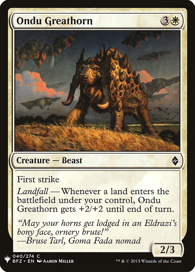 Ondu Greathorn [Mystery Booster] Magic: The Gathering