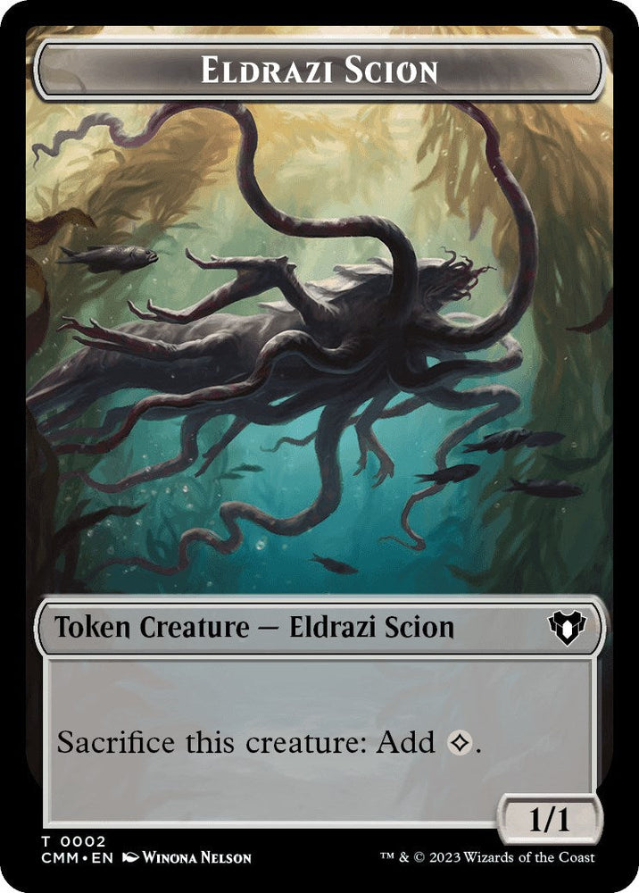 Eldrazi Scion // Phyrexian Beast Double-Sided Token [Commander Masters Tokens] Magic: The Gathering