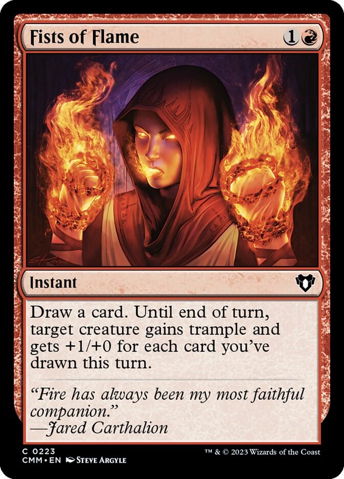 Fists of Flame [Commander Masters] Magic: The Gathering