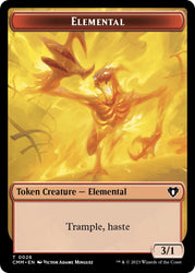 Elemental (0026) // Construct (0042) Double-Sided Token [Commander Masters Tokens] Magic: The Gathering