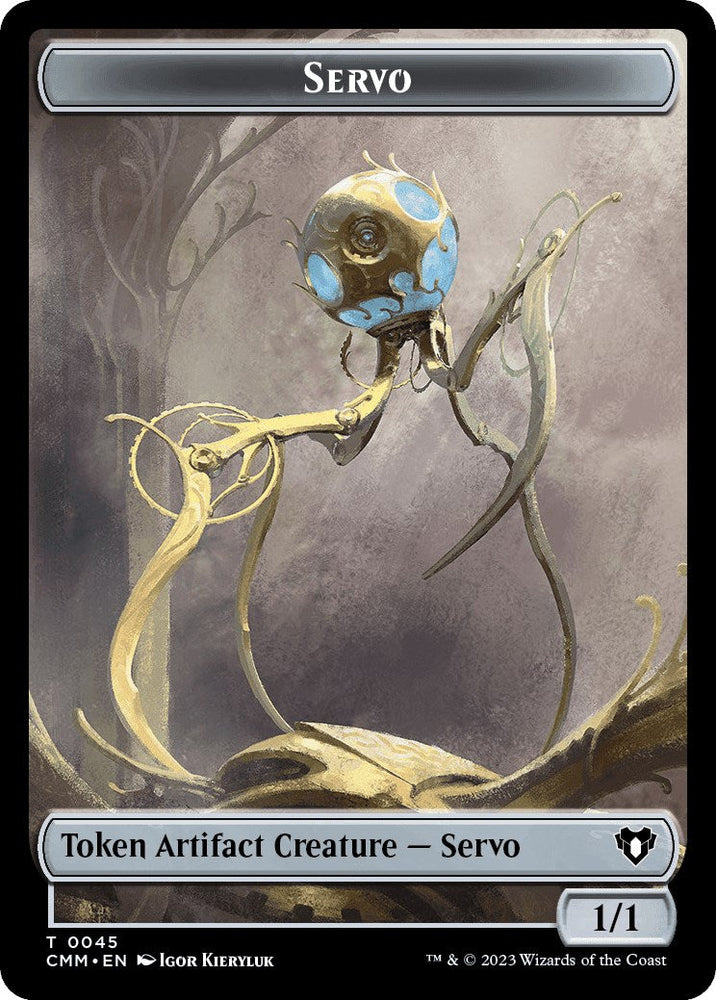 Servo // Thrull Double-Sided Token [Commander Masters Tokens] Magic: The Gathering