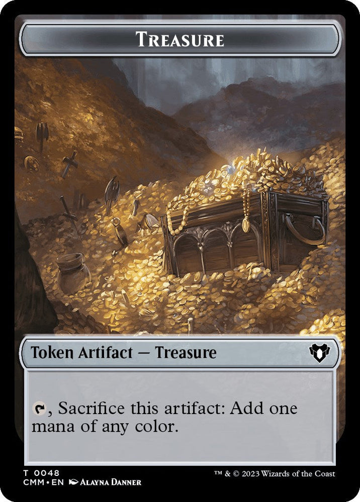 Treasure // Spider Double-Sided Token [Commander Masters Tokens] Magic: The Gathering