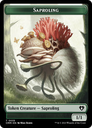 Saproling // Elf Druid Double-Sided Token [Commander Masters Tokens] Magic: The Gathering