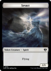 Spirit (0010) // Drake Double-Sided Token [Commander Masters Tokens] Magic: The Gathering