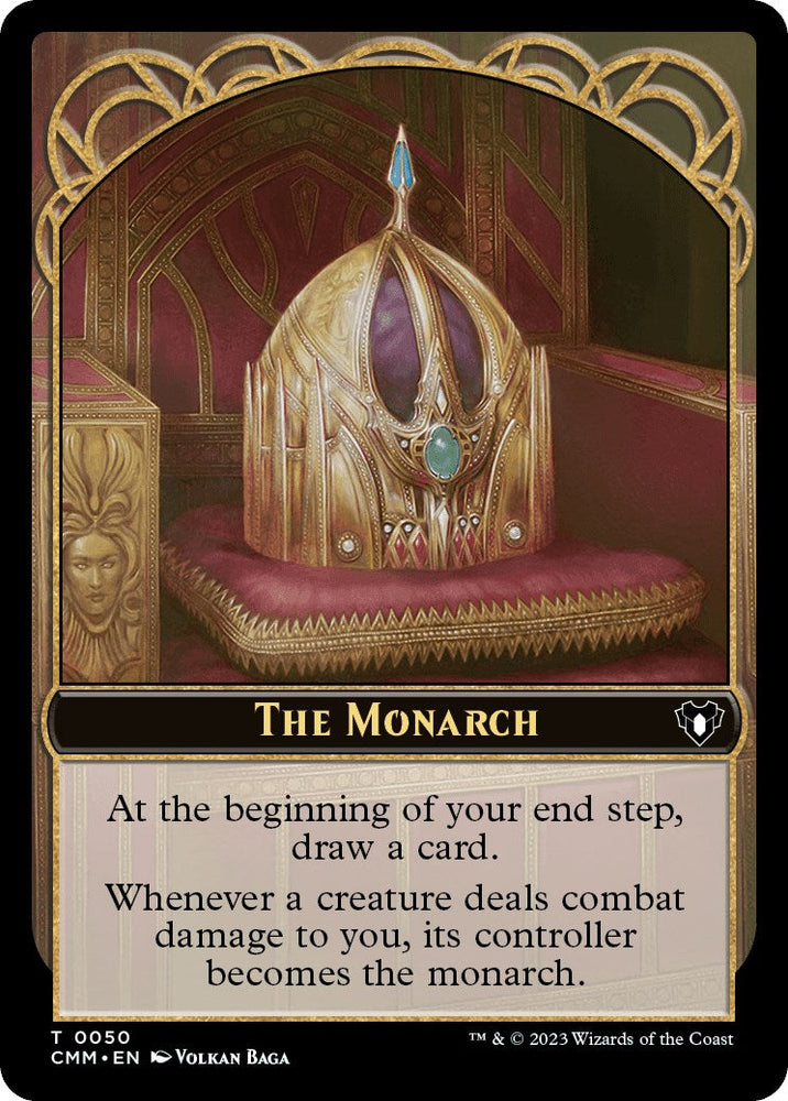 The Monarch // Elf Druid Double-Sided Token [Commander Masters Tokens] Magic: The Gathering