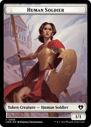 Human Soldier // Dragon (0021) Double-Sided Token [Commander Masters Tokens] Magic: The Gathering