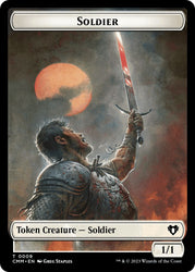 Soldier // Dragon (0020) Double-Sided Token [Commander Masters Tokens] Magic: The Gathering