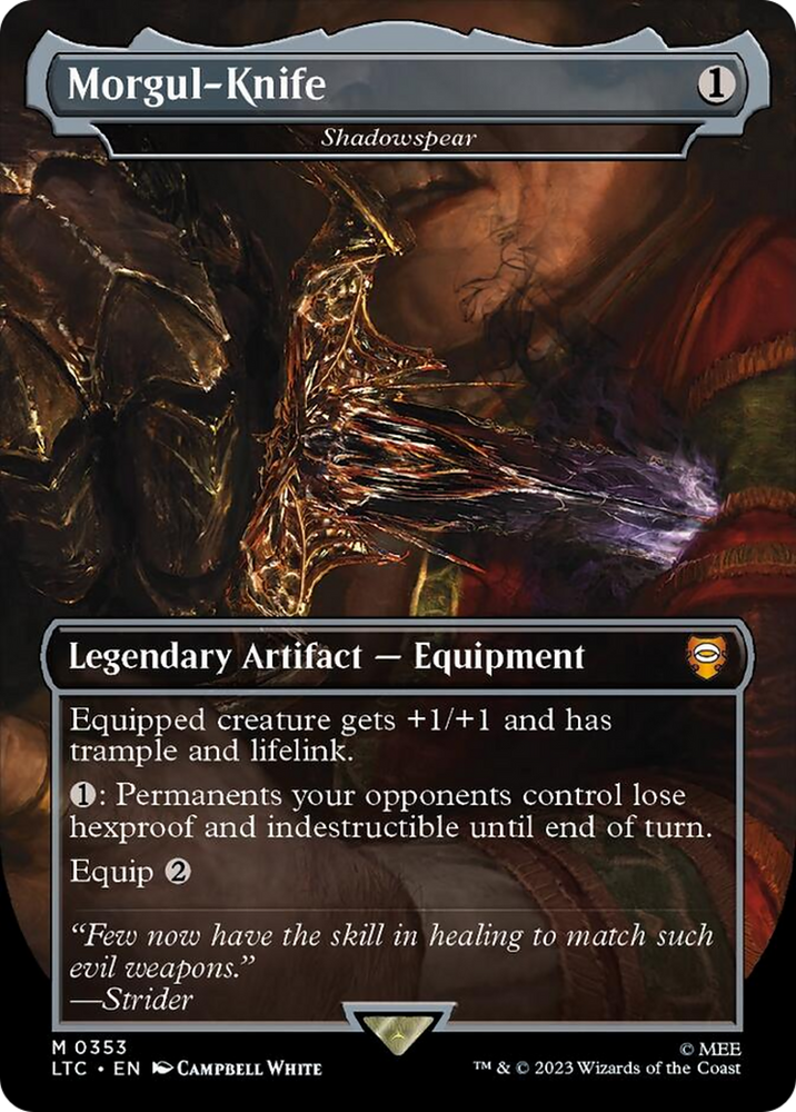 Morgul-Knife - Shadowspear [The Lord of the Rings: Tales of Middle-Earth Commander] Magic: The Gathering