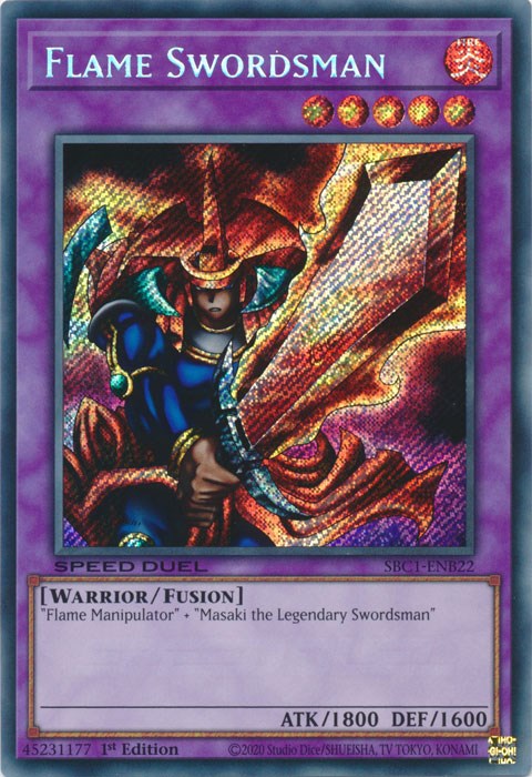 Flame Swordsman [SBC1-ENB22] Secret Rare - Yugioh Cards For Your TCG Needs!
