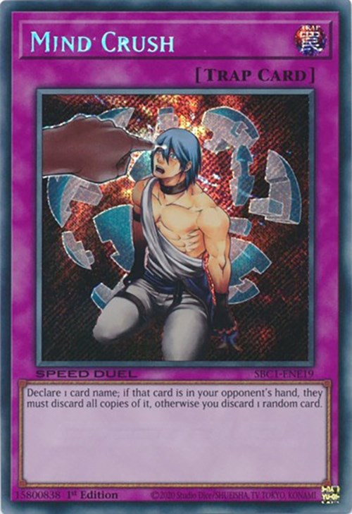 Mind Crush (Secret Rare) [SBC1-ENE19] Secret Rare - Yugioh Cards For Your TCG Needs!