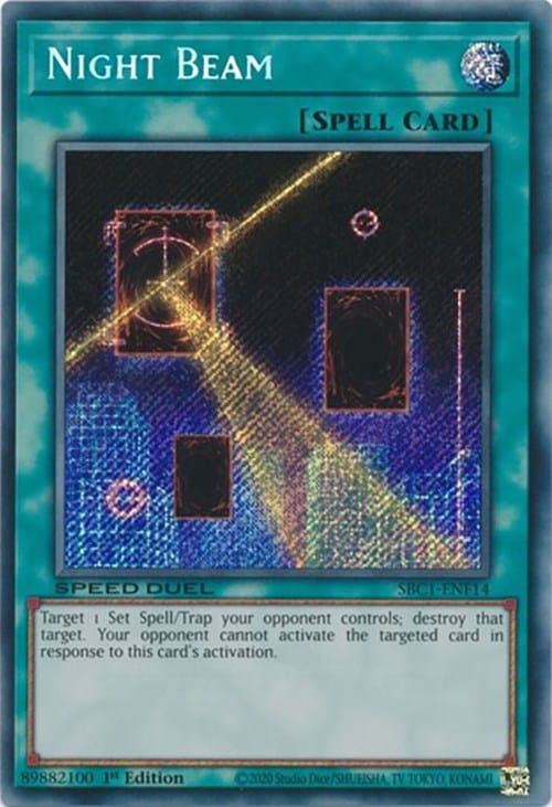 Night Beam [SBC1-ENF14] Secret Rare - Yugioh Cards For Your TCG Needs!