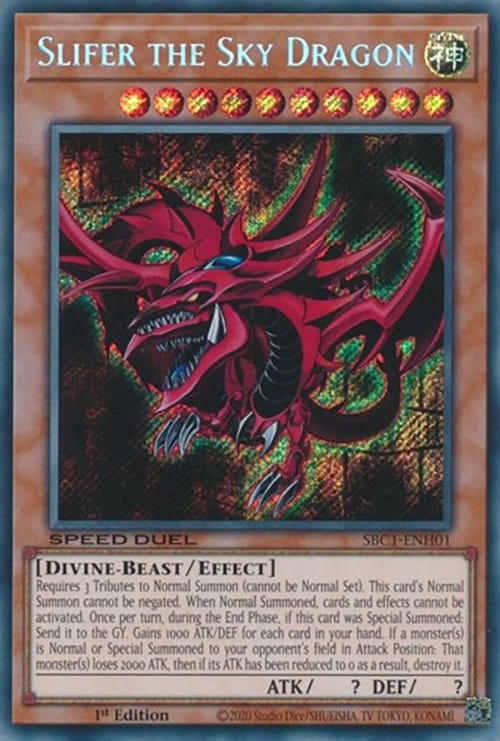Slifer the Sky Dragon [SBC1-ENH01] Secret Rare - Yugioh Cards For Your TCG Needs!