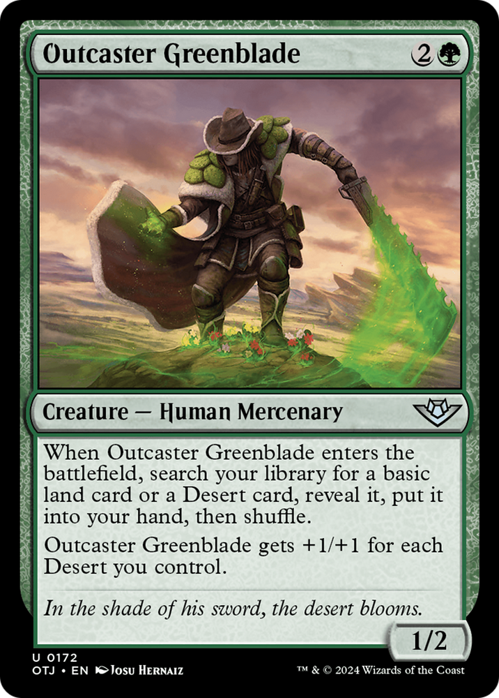 Outcaster Greenblade [Outlaws of Thunder Junction] Magic: The Gathering