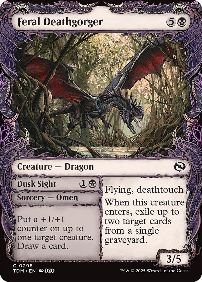 Feral Deathgorger (Showcase) [Tarkir: Dragonstorm] Magic: The Gathering