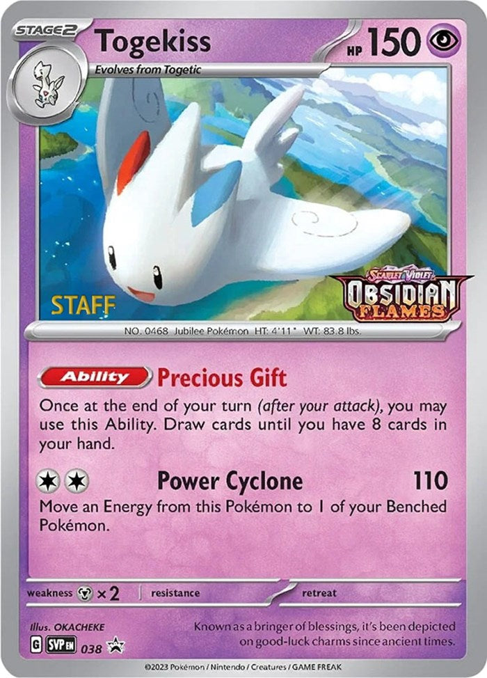 Togekiss (038) (Stamped) (Staff) [Scarlet & Violet: Black Star Promos] Pokémon