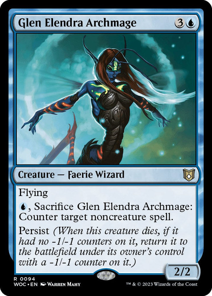 Glen Elendra Archmage [Wilds of Eldraine Commander] Magic: The Gathering