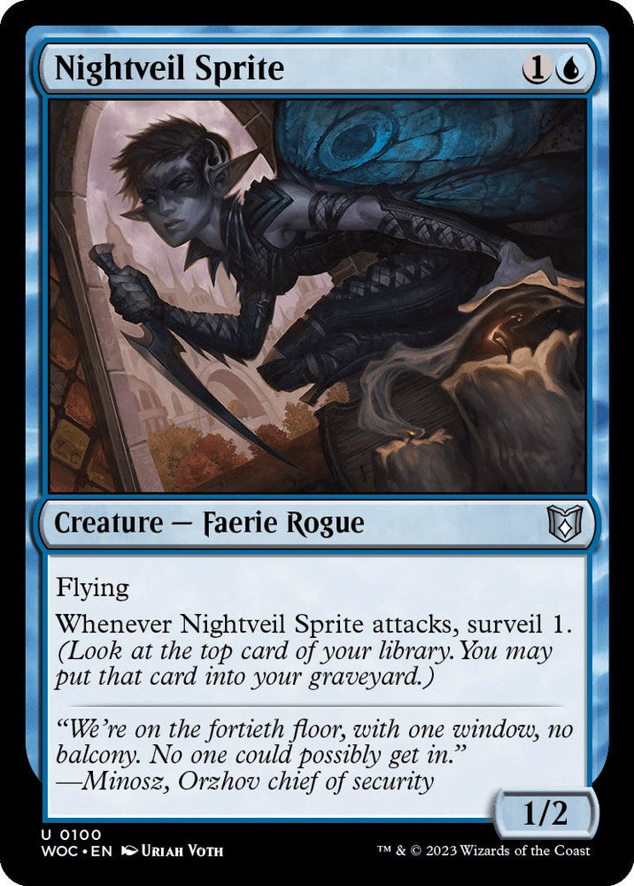 Nightveil Sprite [Wilds of Eldraine Commander] Magic: The Gathering