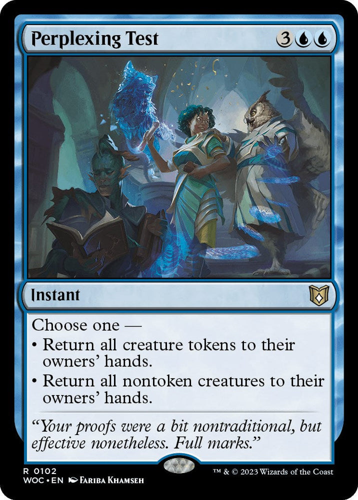 Perplexing Test [Wilds of Eldraine Commander] Magic: The Gathering