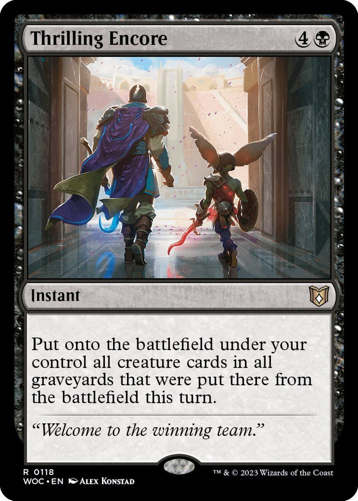 Thrilling Encore [Wilds of Eldraine Commander] Magic: The Gathering